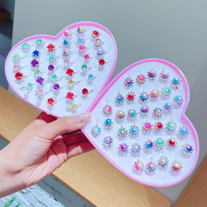 Childrens Ring Princess Colorful Crystals Girl Crystal Gem Ring Diamond Accessories Girl Cute Diamond Jewelry Diamond Ring