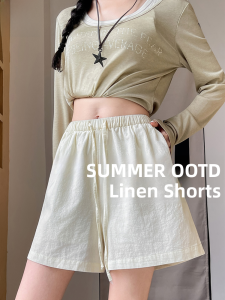 MiiOW | Cat Person Ice Silk Sports Shorts Women Summer Thin Quick Dry Linen Sambon Casual Loose Fit Five Inch Midi Skirt