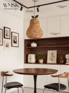 WIMIW | Handmade Creative Rattan Pear-Shaped LED Ceiling Light