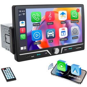 Máy Nghe Nhạc MP5 Không Dây SINOVCLE 7 Inch Hỗ Trợ Android Auto Và Carplay Màn Hình IPS Bluetooth USB Kết Nối Gương Sạc Type-C Đầu Radio Xe Hơi 1DIN