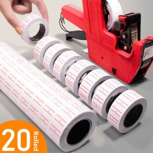 [10 Volumes] Label Products Tagboard Code Printing Paper Price Tag Price Tag Single Row Price Labeller Price-Printing Paper Coding Machine Small Stickers Supermarket Price Handwritten Self-Adhesive Scroll Single Row