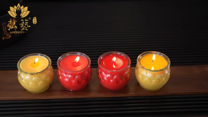【SG Seller】Smokeless butter lamp candle lotus flower lamp 24 hours Praying Butter lamp Candle