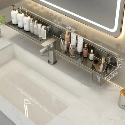 youqin | Wall Mounted Drill-Free Bathroom Shelf