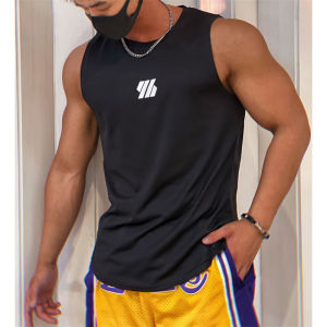 Áo Vest Tập Gym Nam Mùa Hè 2025 Chất Lượng Cao Áo Thun Không Tay Lưới Thoáng Khí Áo Tập Thể Thao Chạy Bộ Áo Thun Dệt Kim Polyester Phù Hợp Với Kích Cỡ