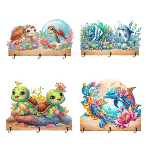 1pc/set of DIY animal diamond painting hooks wall-mounted wooden diamond art hangers towel and hat racks key racks