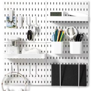 No-Drill Kitchen Wall Storage Rack DIY YiAnHome Hole Board Accessories Flat Substitute Small Nail Board Organizer