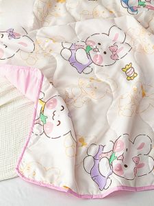 Lightweight Summer Cooling Blanket for Children Nursery Nap Time Baby Polyester Fiber Filled Quilt Cool Sensation Blanket