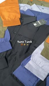 Yuna Tunik Polo Linen Polos Kancing Depan Aktif Belakang Variasi