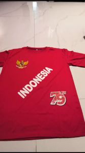 Atasan Anak Cewe Cowo HUT miring RI 80 Kemerdekaan RI 2025 Kaos Merah 17 Agustus 1945  Kaos pria & Wanita Bendera Merah Putih