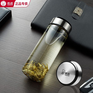 Heenoor Single Layer Thickened Glass Cup Large Capacity Portable Tea Cup for Men And Women High Borosilicate Glass Heat Resistant