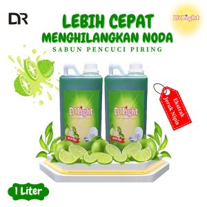 Paket 3 DERIJEN Sabun Cuci Piring 1Liter Sabun Cuci Piring Ekstra Jeruk Nipis Sabun Pencuci Piring Bersihkan Lemak 1Liter DR Light