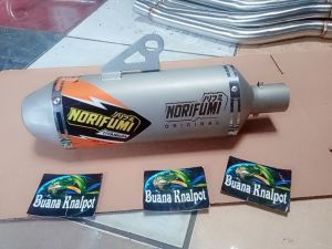 Silincer Knalpot Norifumi Rocket 4 Titanium Sandblast PNP untuk motor CRF KLX DTRACKER WR TIGER TRAIL SCORPIO TRAIL Only Silincer