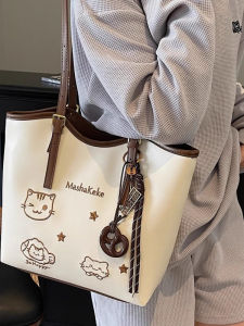 GVSEDUN Large Capacity Tote Bag Birthday Gift Summer New Style Seven-Valentines Day Gift Casual Simple Style Double Strap