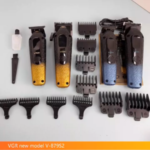 VGR 879C Electric Hair Clipper  ABS Stainless Steel Blade USB Rechargeable LCD Display Trimmer for Men Salon Home Travel