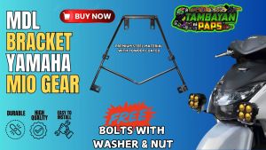 Motorcycle Bracket for Yamaha Mio Gear MDL LED & Auxiliary Light - Heavy Duty Material