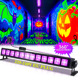 40LED UV Black Light 5.9ft CordPortable Wall Washer LightFluorescent Birthday Party HalloweenBedroomChristmasWeddingStageLight