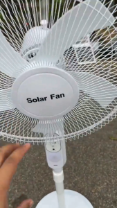 KEELAT Stand Fan Kipas Berdiri Ultra Strong Floor Stand Fan 16 Inch 5 blades 3 Speed Mode Kipas Berdiri Angin Kuat Solar-powered