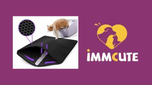 IMMCUTE Local Delivery IMMCUTE Cat Litter Mat EVA Double Layer Waterproof Carpet Cat Trapping Mat Kucing Easy Clean