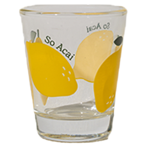 SO ACAI | Portable Sodium-Calcium Glass Shot 50ml Lemon Print