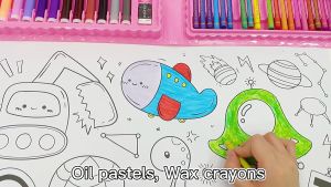 Kids Art Coloring Drawing Set 86/150/208pcs with Crayons Color Pencils / Set Melukis & Mewarna Kanak-Kanak Hadiah