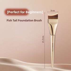 MONLEYTA | Ultra-Thin Flat Head Foundation Brush Long Handle Concealer Makeup Brush Seamless Powder-Free Dishwashing Liquid Brush
