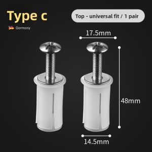 SUNINLIFE | Universal Toilet Seat Cover Fixing Screws and Expansion Bolts