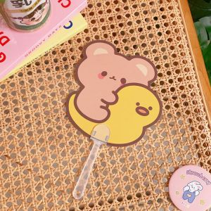 Portable Mini Cartoon Plastic Fan Creative Summer Cool Fan Childrens Day Gift Cute Compact Fan for Children And Adults