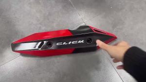 V2Z Glossy Double-Color Muffler Heat Guard for Click 125i/150i V2/V3 - ABS Plastic Construction - Durable & Long-Lasting - Multiple Color Options