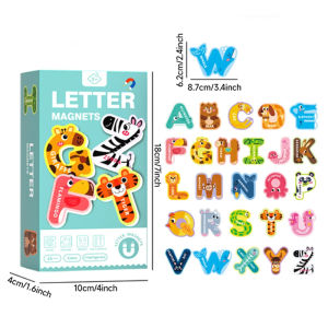 Large Letters Magnetic cognitive jigsaw Magnets Fridge Cute Marine Animals Alphabet Toys Refrigerator Uppercase ABC Kid Children