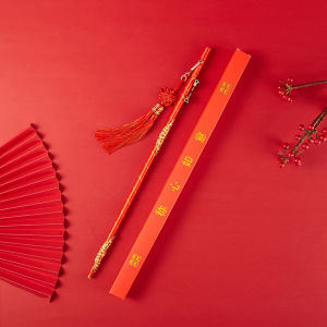 Wedding Celebration Red Head Cover Selection Rod Bride Grooming Ceremony Essential Creative Gift Box Wedding Celebration Supplies