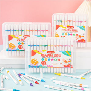 Nora | Non-Bleed Soft Tip Dual-Head Acrylic Markers Coloring Drawing Pens