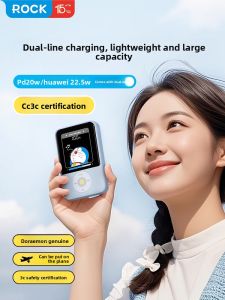 Rock | Pin Sạc Dự Phòng An Toàn Khi Đi Máy Bay 20000mAh Có Dây Đôi Tích Hợp