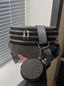 Korean Style Shiny Diamond Fashion Single Shoulder Waist Chest Bag Crossbody Bag Women Universal Cool Trendy Wide Strap Coin Purse