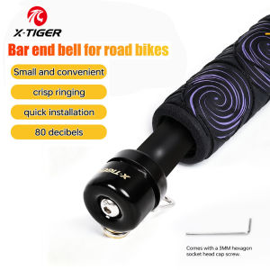 X-TIGER MTB Road Bike Bell 80dB Clear Loud Bicycle Bell Compact Lightweight 22.2mm Handlebar End Bell Bike Safety Warning Horn