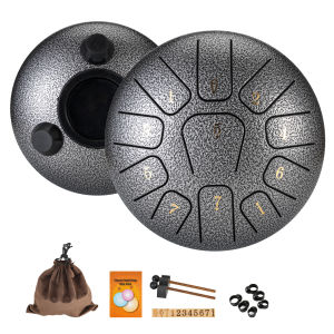 Miwayer 6" Rain Drum Pro Kit | 11-Note Steel Tongue Drum Sound Healing Instrument | Yoga/Medical/Outdoor/Anxiety Relief Tool