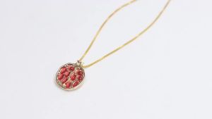 Vintage Pomegranate Pendant Necklace Silver Chain Fruit Shaped Daily Wear Jewelry Accessory For Women