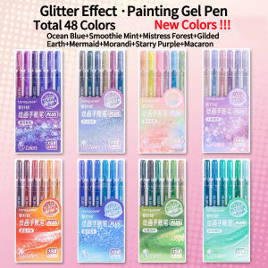 LANGUO 6/88 Colors Glitter Effects Gel Pens 1.0mm Writing Pens Set Paper Cardstock Diary Drawing Marking Coloring DIY New Colors
