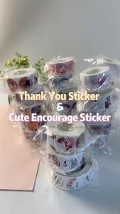 500pcs Cute Encourage Thanks You Sticker For Seal Label for Gift  Business  Homemade Bakery  Cookies  DIY Parcel Packaging