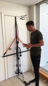 [SG STOCK] HomeProGym Premium Heavy Duty Ultra Door Anchor - Adjustable resistance band anchor for door strength training. Fits standard interior doors. Ideal for home workouts.