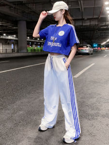 Womens Jazz Dance Clothing Summer Zumba Street Dance Outfit Square Dance Performance Sport Set Long Sleeve round Neck Two-Piece Suit