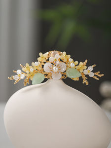 Chun Yi Xuan Elegant Chinese Style Hair Accessories Womens Flag Robe Hanfu Top Crown Hair Decorations Moon Chrysanthemum Crown