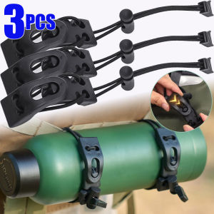 ไฟฉายอเนกประสงค์3ชิ้นเชือกยางยืดหัวเข็มขัดกระเป๋าเป้สะพายหลังไต่เขาปีนเขากลางแจ้งคลิปหนีบคาราบิเนอร์ยืดหยุ่นทางยุทธวิธีมัดถ้วยน้ำ