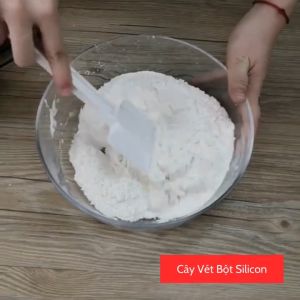 Cây Vét Bột Nhựa - Phới dẹt spatula - Cây Quét Kem Bột Màu Trắng (Nhỏ Trung Lớn)
