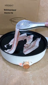 HODEKT Multifunctional Electric Grill Pan Electric Frying Cooker Easy To Clean Non-Stick Pan