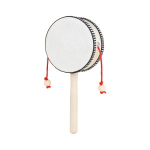 IRIN | Đàn Tambourine Gỗ 4 Inch Quay Tay Viền Đen Trống Lắc Tay Bằng Gỗ Tổng Hợp Dành Cho Trẻ Em Nhạc Cụ Orff Quà Tặng Cầm Tay Cho Bé