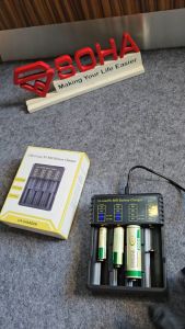 CHB-010 Charger Baterai 4 Port Ni-MH Ni-Cd 1.2V Li-ion 3.7V 18650 AA AAA Kabel Type C Lampu LED Indikator