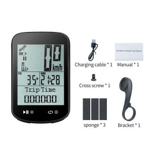 Bikevee 2.6inch Wireless GPS Bike Computer Bluetooth ANT+ Bicycle Speedometer Odometer Smart Cycling Tracker with Auto Backlight