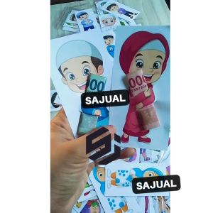 SAJUAL - Amplop Lebaran isi 10 pcs Model Peluk - Amplop Idul Fitri Kekinian 2023 - Angpao THR Unik Lucu - Ampao Ampau Angpau Karakter