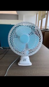 Skyblue Big Clip Fan 180mm 2W Strong Wind Portable Adjustable Auto-Turn Table Clip Fan 3in1 Clip Fan 2 Speed 3 Fan Blades 2Pin Plug
