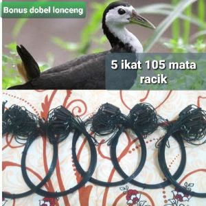 ALAT// PERANGKAP JERAT RACIK RUAK RUAK 5 GULUNG KAREO BURUNG SAWAH TERUJI KWALITAS JAMINN 105 MATA RACIK BONUS KRINCINGAN